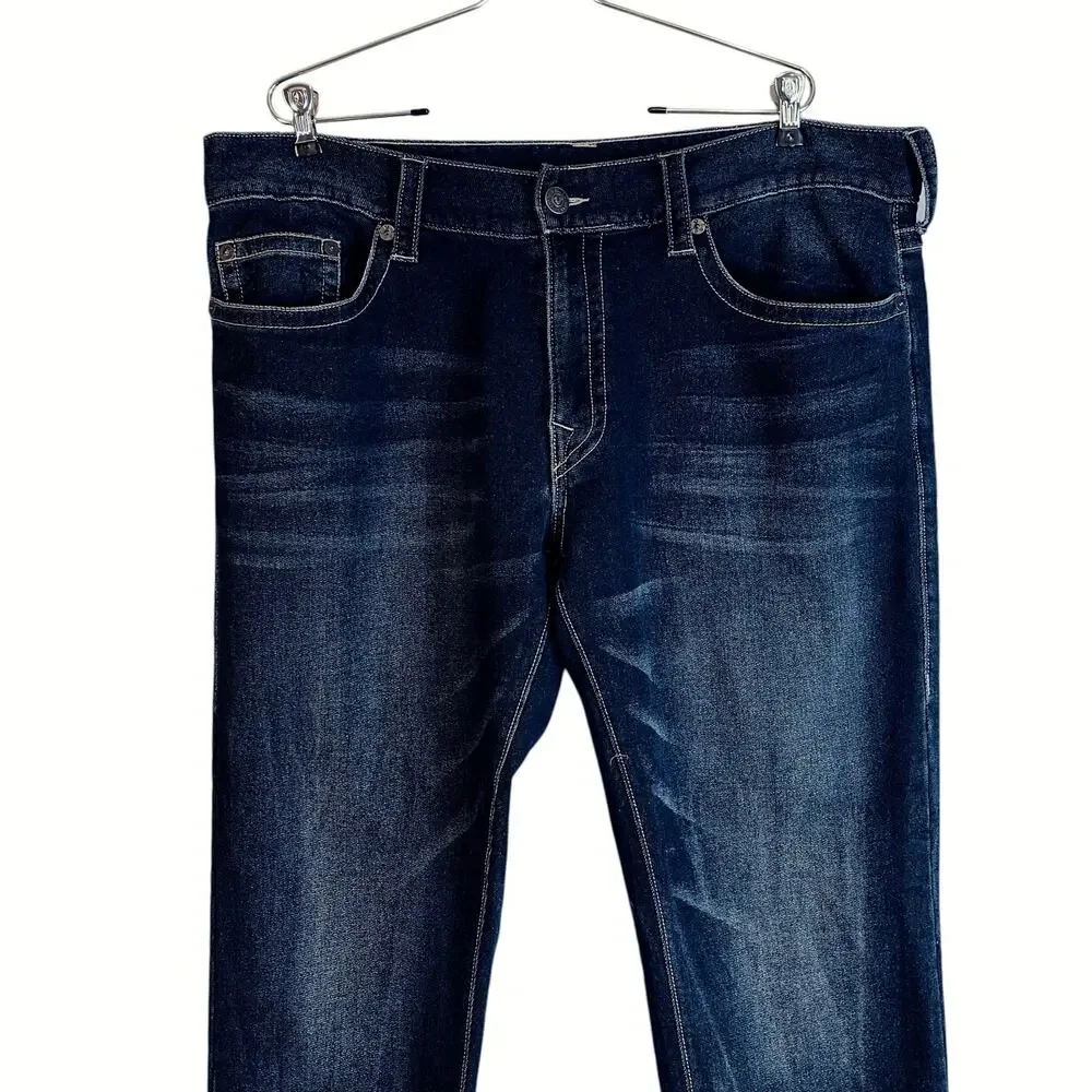 True Religion Geno Relaxed Slim Denim Jeans Dark Wash Men's Size 40